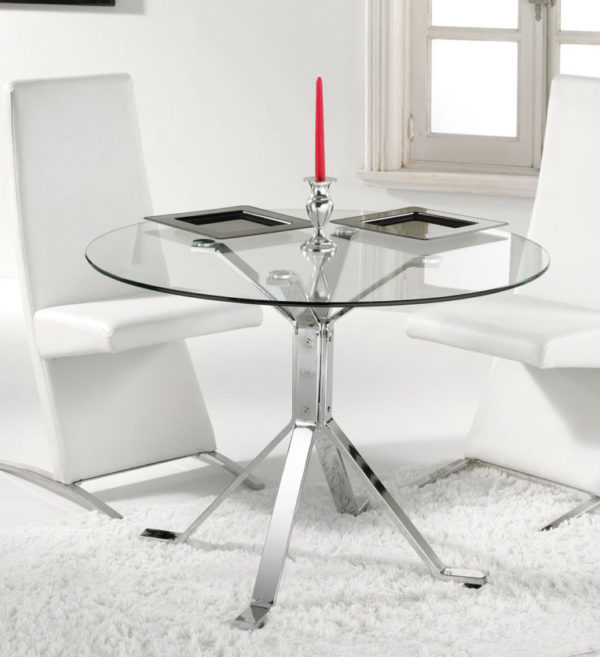 Mesa cristal redonda