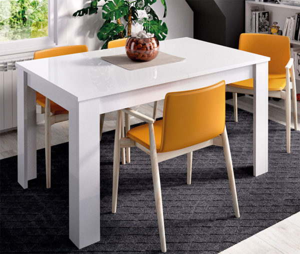 Mesa comedor extensible DINE blanco 1