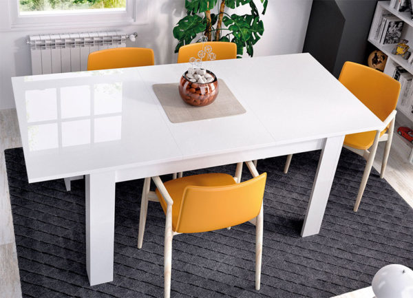 Mesa comedor extensible DINE blanco 2
