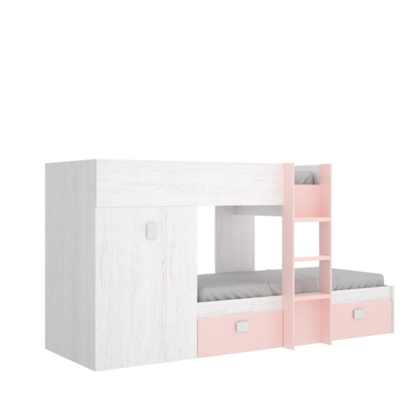 Cama tren GROE artic/rosa 3
